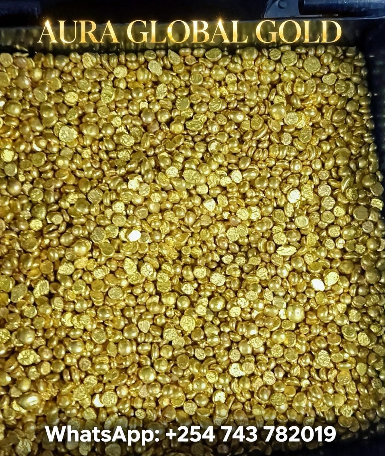 Granulated gold, sourced and verified